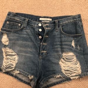 Tularosa high waisted denim shorts